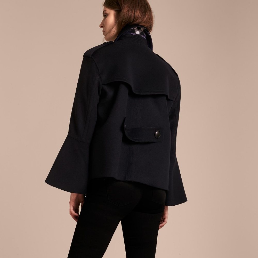 Burberry Blue Wool Cashmere Pea Coat - Picture 4 of 4